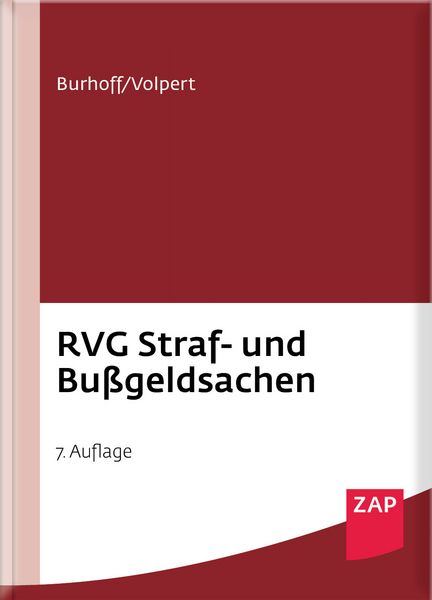 Produktbild: RVG Straf- und Bu&szlig;geldsachen