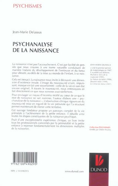 Produktbild: Psychanalyse de la naissance