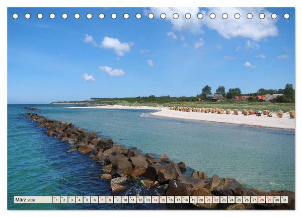 Produktbild: Ostseebad Wustrow K&uuml;stenimpressionen (Tischkalender 2026 DIN A5 quer), CALVENDO Monatskalender