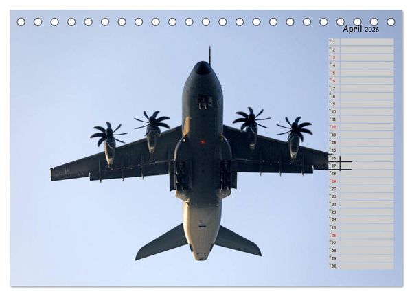 Produktbild: Flugzeuge &ndash; Starts und Landeanfl&uuml;ge Geburtstagsplaner (Tischkalender 2026 DIN A5 quer), CALVENDO Monatskalender