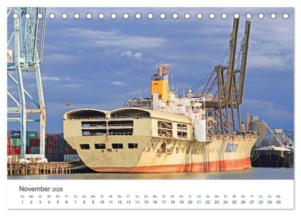 Produktbild: Gro&szlig;e und kleine Schiffe im Seehafen Seattle (Tischkalender 2026 DIN A5 quer), CALVENDO Monatskalender