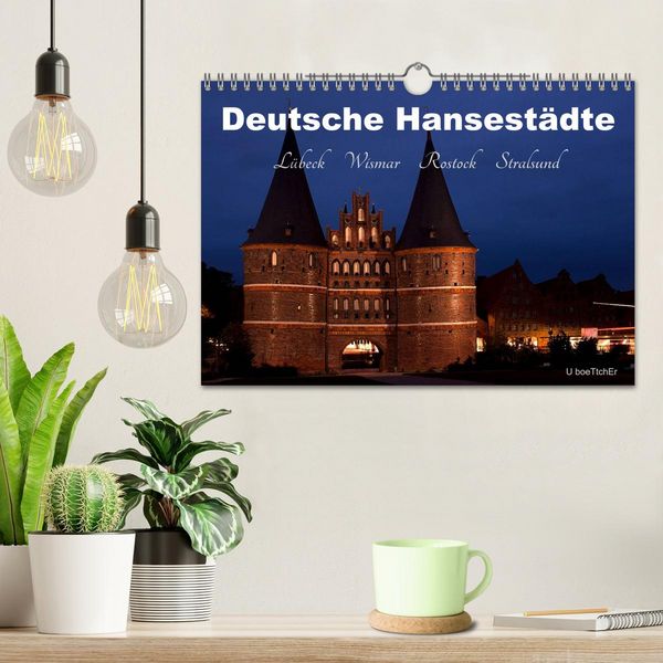 Produktbild: Deutsche Hansest&auml;dte - L&uuml;beck Wismar Rostock Stralsund (Wandkalender 2026 DIN A4 quer), CALVENDO Monatskalender