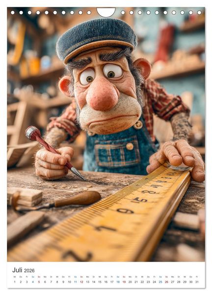 Produktbild: Bauarbeiter Humor (Wandkalender 2026 DIN A4 hoch), CALVENDO Monatskalender