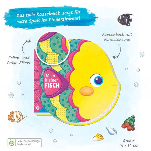 Produktbild: Tr&ouml;tsch Pappenbuch Rasselbuch Mein kleiner Fisch
