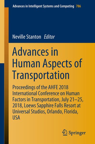 Produktbild: Advances in Human Aspects of Transportation