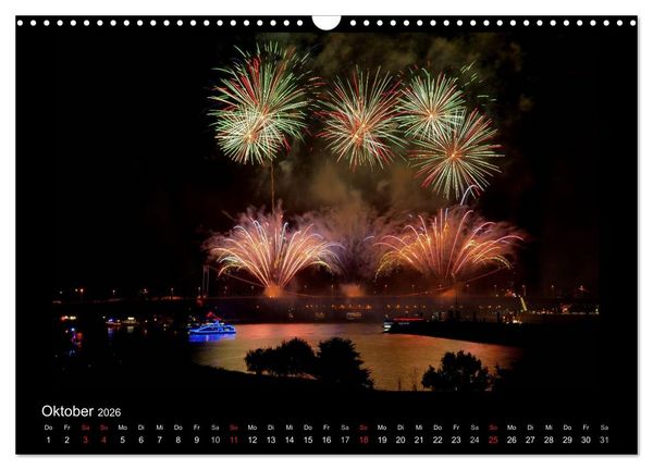 Produktbild: Feuerwerks - Impressionen (Wandkalender 2026 DIN A3 quer), CALVENDO Monatskalender