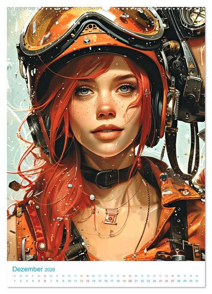 Produktbild: Steampunk Helden (Wandkalender 2026 DIN A2 hoch), CALVENDO Monatskalender