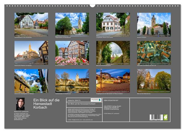 Produktbild: Ein Blick auf die Hansestadt Korbach (Wandkalender 2026 DIN A2 quer), CALVENDO Monatskalender