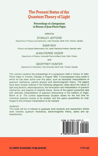 Produktbild: The Present Status of the Quantum Theory of Light