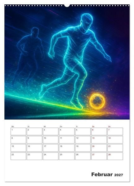 Produktbild: Vision Fu&szlig;ball Licht - Kraft - Spiel (hochwertiger Premium Wandkalender 2027 DIN A2 hoch), Kunstdruck in Hochglanz