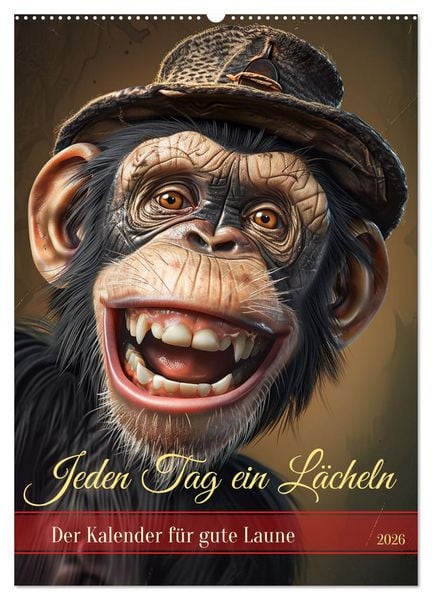 Produktbild: Jeden Tag ein L&auml;cheln (Wandkalender 2026 DIN A2 hoch), CALVENDO Monatskalender