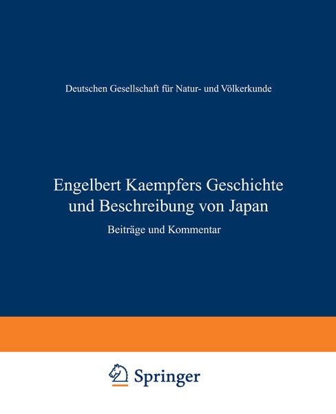 Engelbert Kaempfers Geschichte Und Beschreibung Von Japan Von