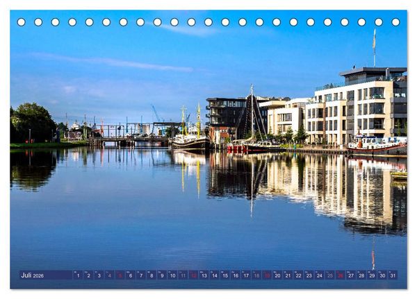 Produktbild: EMDEN maritime Seehafenstadt (Tischkalender 2026 DIN A5 quer), CALVENDO Monatskalender