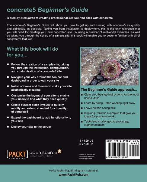 Produktbild: Concrete5 Beginner's Guide