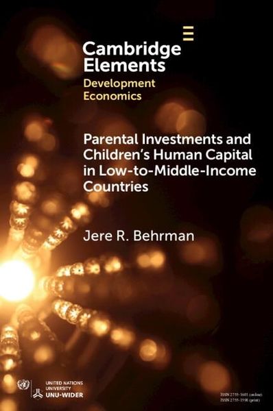Produktbild: Parental Investments and Children's Human Capital in Low-to-Middle-Income Countries