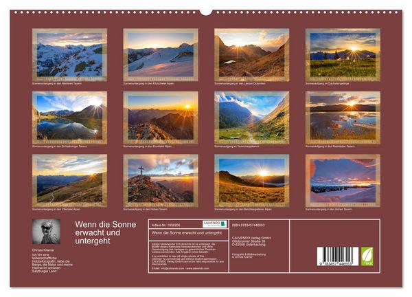 Produktbild: Wenn die Sonne erwacht und untergeht (hochwertiger Premium Wandkalender 2026 DIN A2 quer), Kunstdruck in Hochglanz