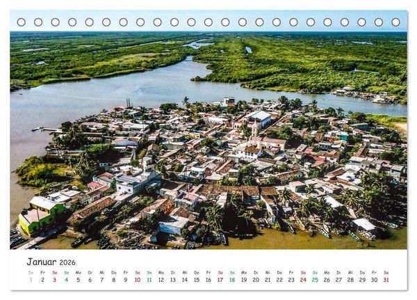 Produktbild: Mexico von oben (Tischkalender 2026 DIN A5 quer), CALVENDO Monatskalender