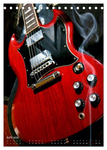 Produktbild: Gitarren backstage (Tischkalender 2026 DIN A5 hoch), CALVENDO Monatskalender