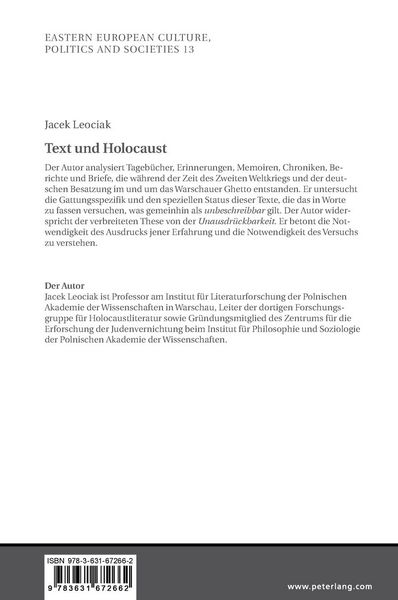Produktbild: Text und Holocaust
