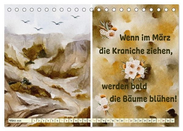 Produktbild: Regeln f&uuml;r das Wetter (Tischkalender 2026 DIN A5 quer), CALVENDO Monatskalender
