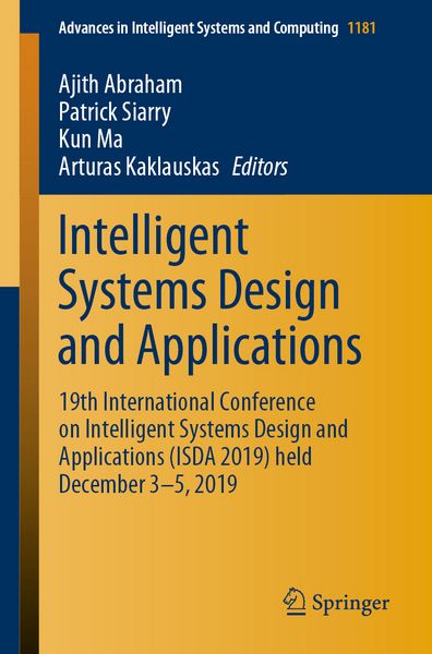 Produktbild: Intelligent Systems Design and Applications