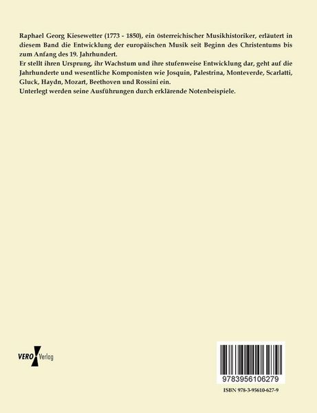 Produktbild: Geschichte der europ&auml;isch-abendl&auml;ndischen oder unsrer heutigen Musik