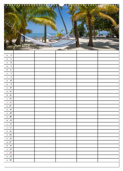 Produktbild: Idyllisches Florida / Familienplaner (Wandkalender 2026 DIN A2 hoch), CALVENDO Monatskalender