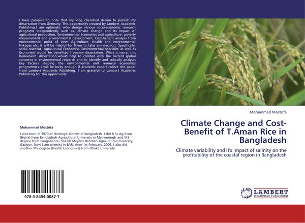 Produktbild: Climate Change and Cost-Benefit of T.Aman Rice in Bangladesh