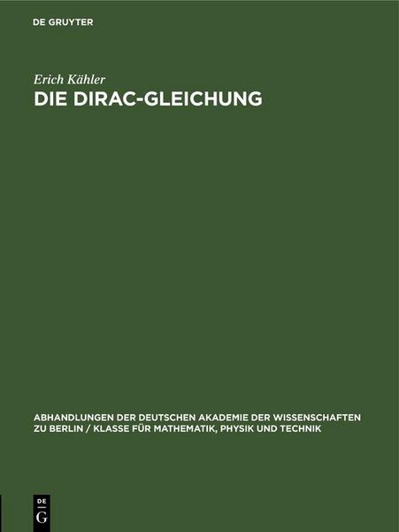 Produktbild: Die Dirac-Gleichung