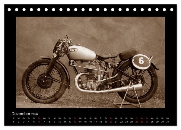 Produktbild: Motorrad Oldtimer aus &Ouml;sterreich (Tischkalender 2026 DIN A5 quer), CALVENDO Monatskalender