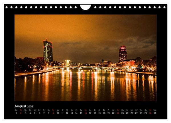Produktbild: Frankfurt bei Nacht 2026 (Wandkalender 2026 DIN A4 quer), CALVENDO Monatskalender
