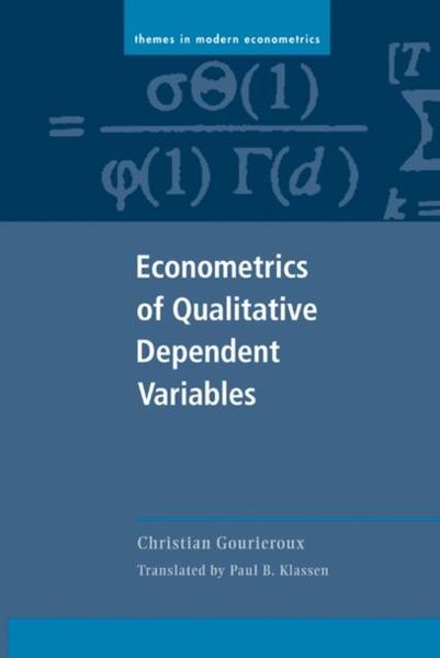 Produktbild: Econometrics of Qualitative Dependent Variables