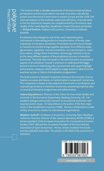 Produktbild: Privatisation and Structural Change in Transition Economies