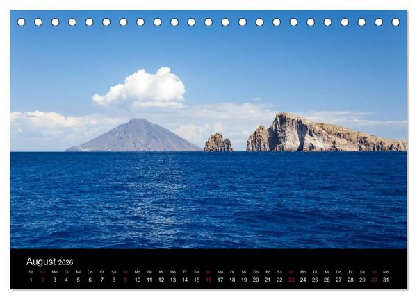 Produktbild: Liparische Inseln (Tischkalender 2026 DIN A5 quer), CALVENDO Monatskalender