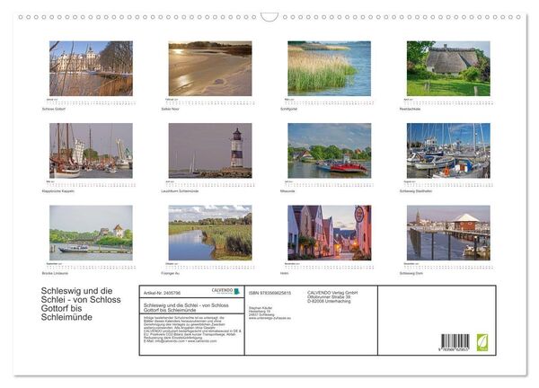 Produktbild: Schleswig und die Schlei - von Schloss Gottorf bis Schleim&uuml;nde (Wandkalender 2027 DIN A2 quer), CALVENDO Monatskalender