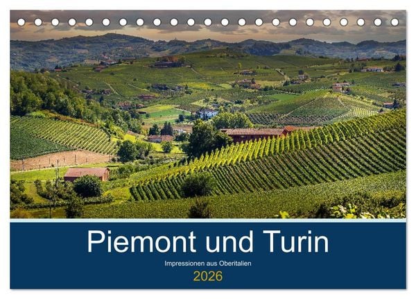 Produktbild: Piemont und Turin (Tischkalender 2026 DIN A5 quer), CALVENDO Monatskalender