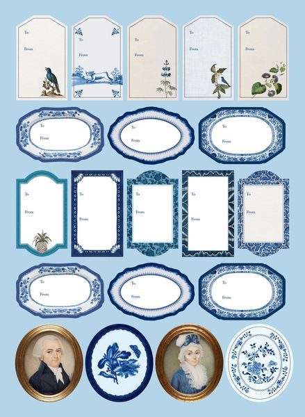 Produktbild: Colonial Williamsburg Blue and White American Style Wrapping Paper Book