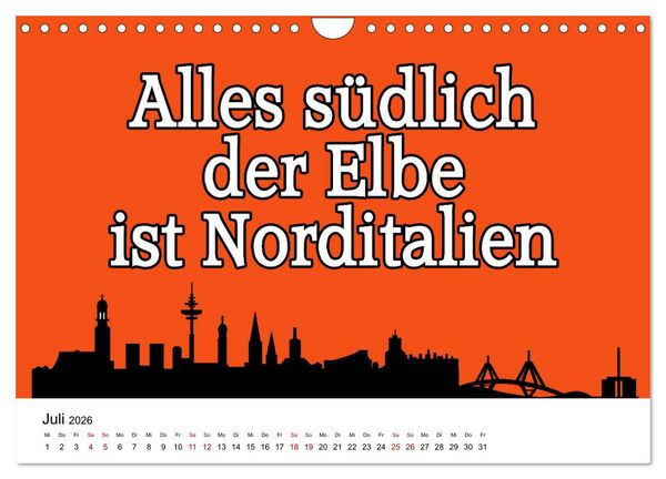 Produktbild: Hamburger Schnack (Wandkalender 2026 DIN A4 quer), CALVENDO Monatskalender