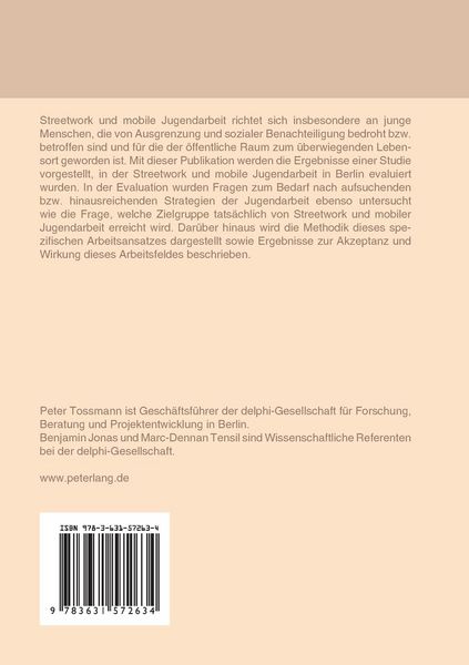 Produktbild: Evaluation der Streetwork und der mobilen Jugendarbeit in Berlin
