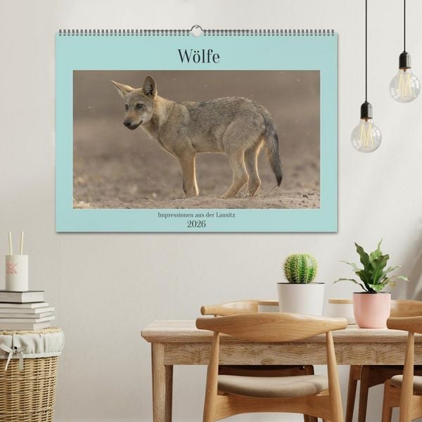 Produktbild: W&ouml;lfe, Impressionen aus der Lausitz (Wandkalender 2026 DIN A2 quer), CALVENDO Monatskalender