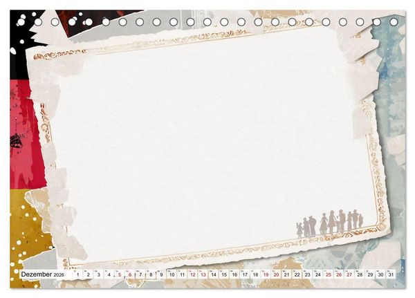 Produktbild: Buntes Papier Design (Tischkalender 2026 DIN A5 quer), CALVENDO Monatskalender
