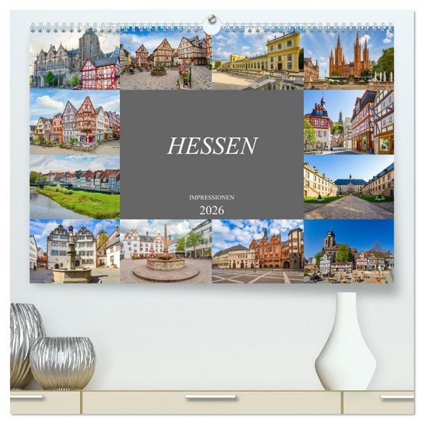 Produktbild: Hessen Impressionen (hochwertiger Premium Wandkalender 2026 DIN A2 quer), Kunstdruck in Hochglanz