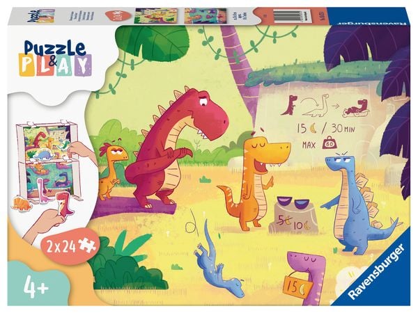 Ravensburger - Dinosaurier im Sommer, 2x24 Teile