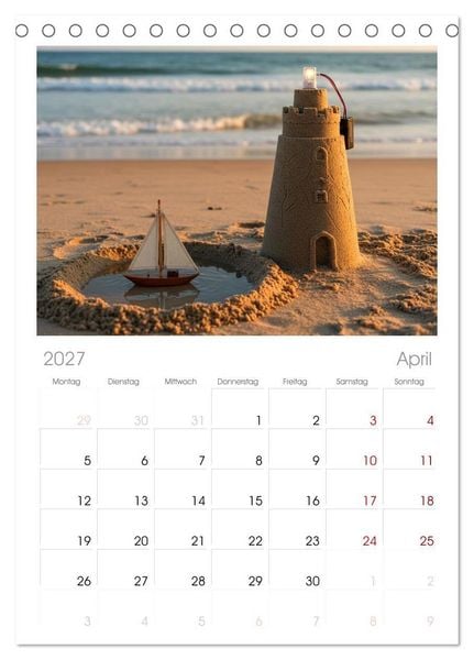 Produktbild: Tischplaner 2027 - Ideen in den Sand gesetzt (A5 Tischkalender zum Aufstellen) CALVENDO