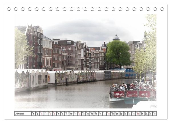 Produktbild: AMSTERDAM Erinnerungen (Tischkalender 2026 DIN A5 quer), CALVENDO Monatskalender