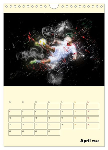 Produktbild: Fu&szlig;ball - Feuer (Wandkalender 2026 DIN A4 hoch), CALVENDO Monatskalender
