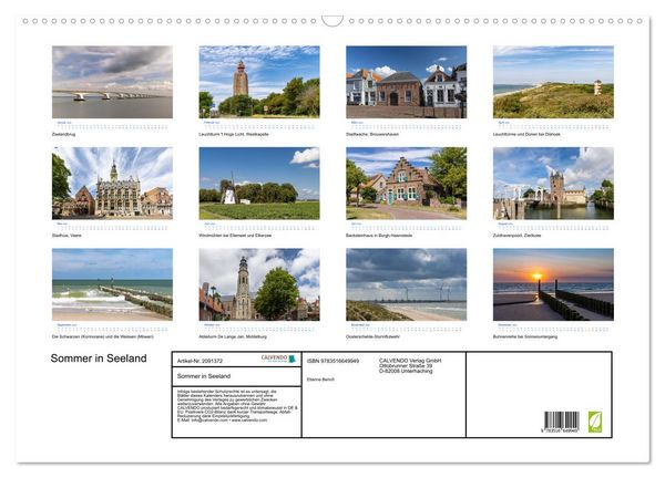 Produktbild: Sommer in Seeland (Wandkalender 2026 DIN A2 quer), CALVENDO Monatskalender
