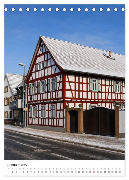 Produktbild: Trebur und die Deutsche Fachwerkstra&szlig;e (Tischkalender 2027 DIN A5 hoch), CALVENDO Monatskalender