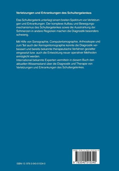 Produktbild: Verletzungen und Erkrankungen des Schultergelenkes