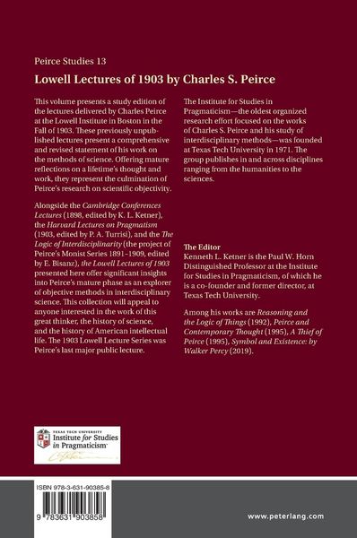 Produktbild: Lowell Lectures of 1903 by Charles S. Peirce